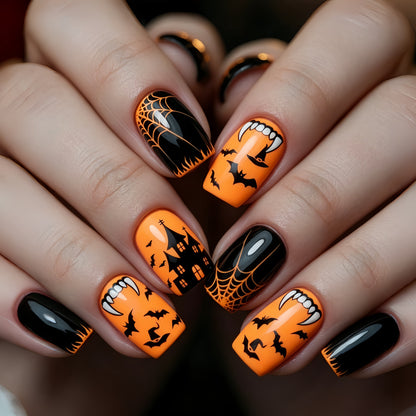 Spooky Night Halloween Press-On Nails (24 Pcs Mix & Match)