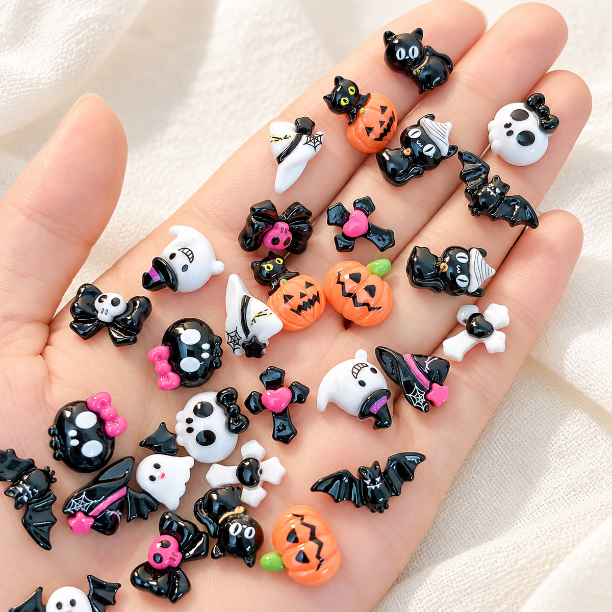 Halloween Resin Nail Charms – 10 Pcs Chunky Mixed Pack