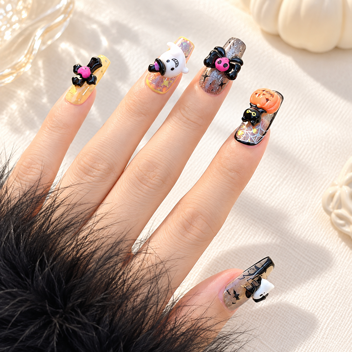Halloween Resin Nail Charms – 10 Pcs Chunky Mixed Pack