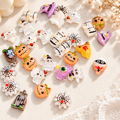 Halloween Resin Nail Charms – 20 Pcs Mini Translucent Mixed Pack