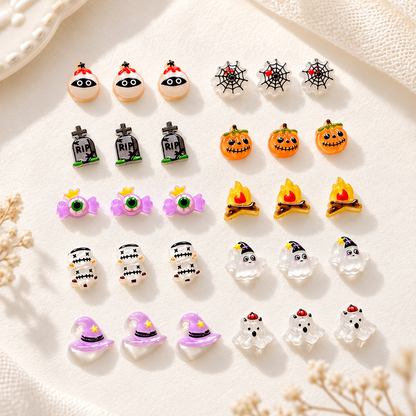 Halloween Resin Nail Charms – 20 Pcs Mini Translucent Mixed Pack