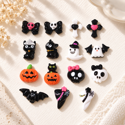 Halloween Resin Nail Charms – 10 Pcs Chunky Mixed Pack