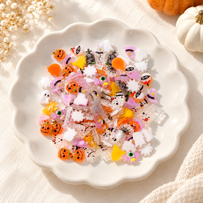 Halloween Resin Nail Charms – 20 Pcs Mini Translucent Mixed Pack