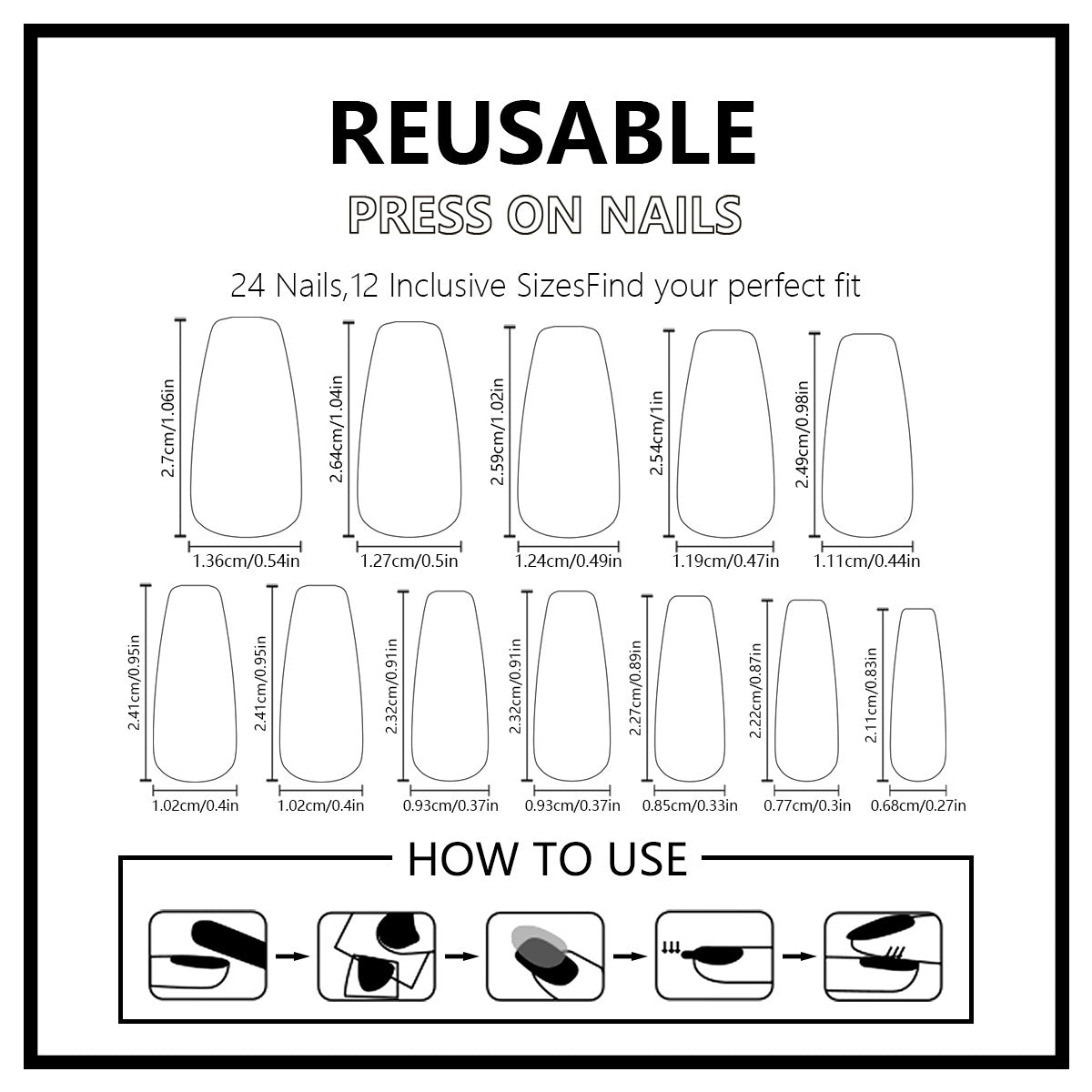 Retro Psychedelic Halloween Coffin Press-On Nails (24 Pcs Universal Fit)