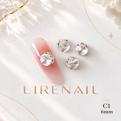 Sparkle Cluster Nail Charms – Cushion Cut Crystal Gems (19 Colors) – C1/1pc