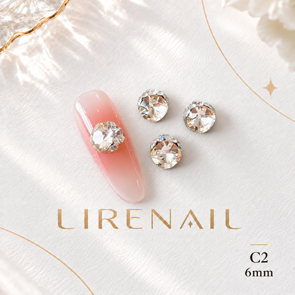 Sparkle Cluster Nail Charms – Cushion Cut Crystal Gems (19 Colors) – C2/1pc