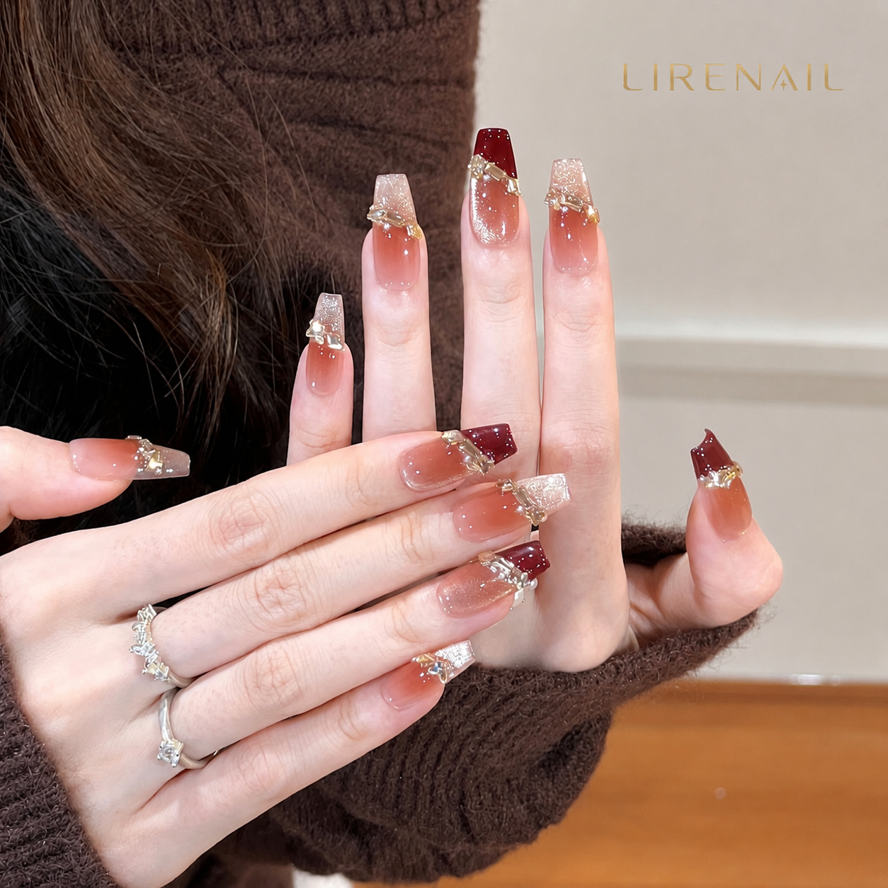 Opal Charm – Iridescent Gem Press-On Nails