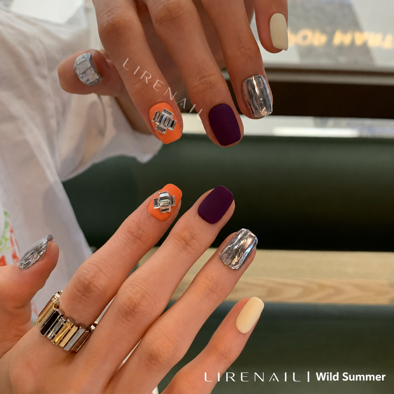 Wild Summer – Colorblock Press-On Nails