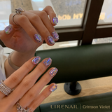 Crimson Violet – Purple Chrome Press-On Nails