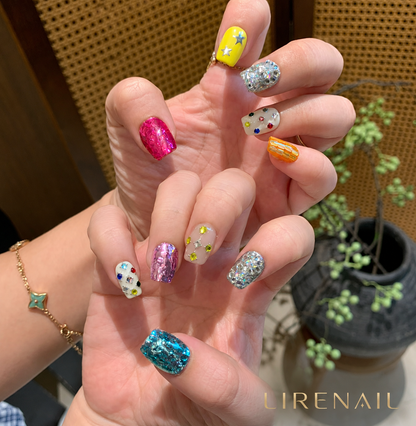 Candy Confetti – Colorful Gem Press-On Nails