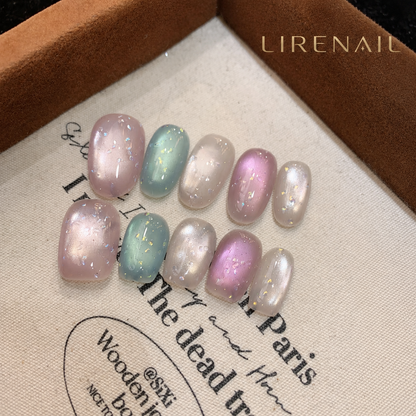 Pastel Aura – Iridescent Pastel Press-On Nails