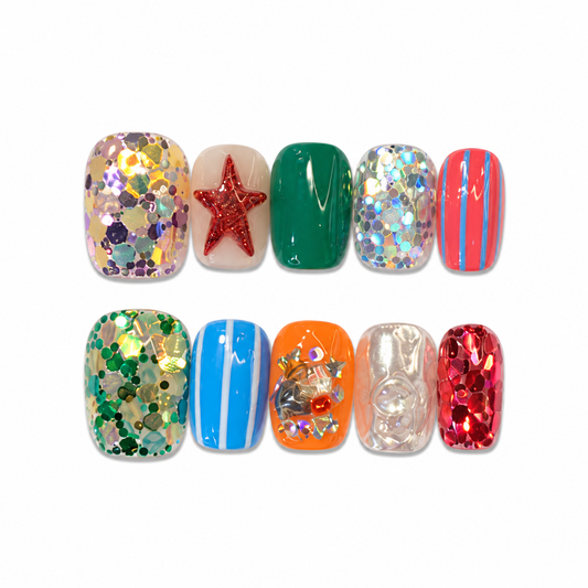 Candy Party – Colorful Gem Press-On Nails