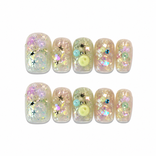 Bubble Gum – Playful Green Press-On Nails