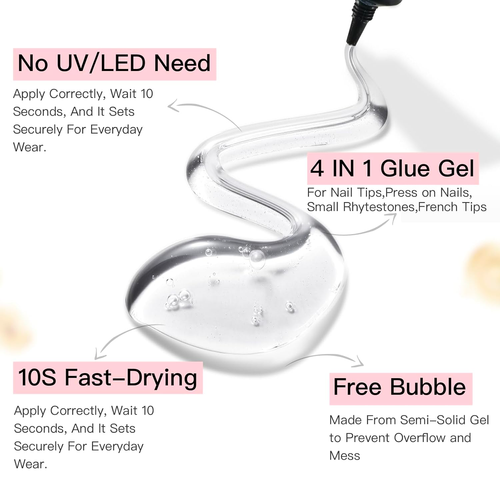 10g 2pcs Semi-Solid Nail Glue Kit product view