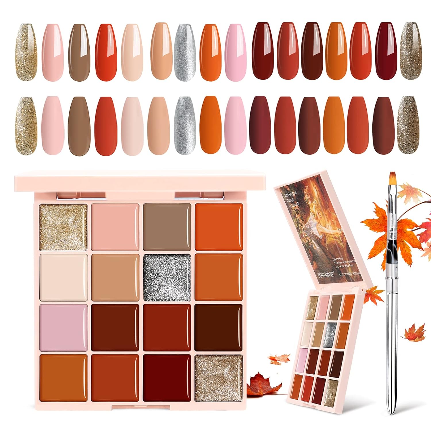 Colors Solid Gel Nail Polish Palette | Lirenail Press-On Nails