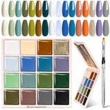 Colors Solid Gel Nail Polish Palette | Lirenail Press-On Nails