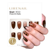 Amber Shell short almond press-on nails product view