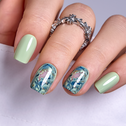 Aqua Dream S Squoval squoval press-on nails