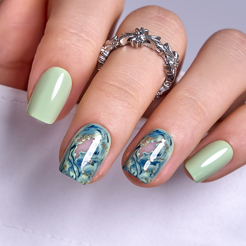 Aqua Dream S Squoval squoval press-on nails