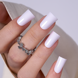 Arctic White M Duckbill press-on nails