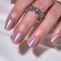 Aurora Blush S Squoval short squoval press-on nails