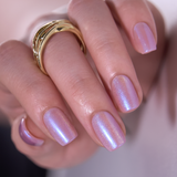 Aurora Blush S Squoval short squoval press-on nails