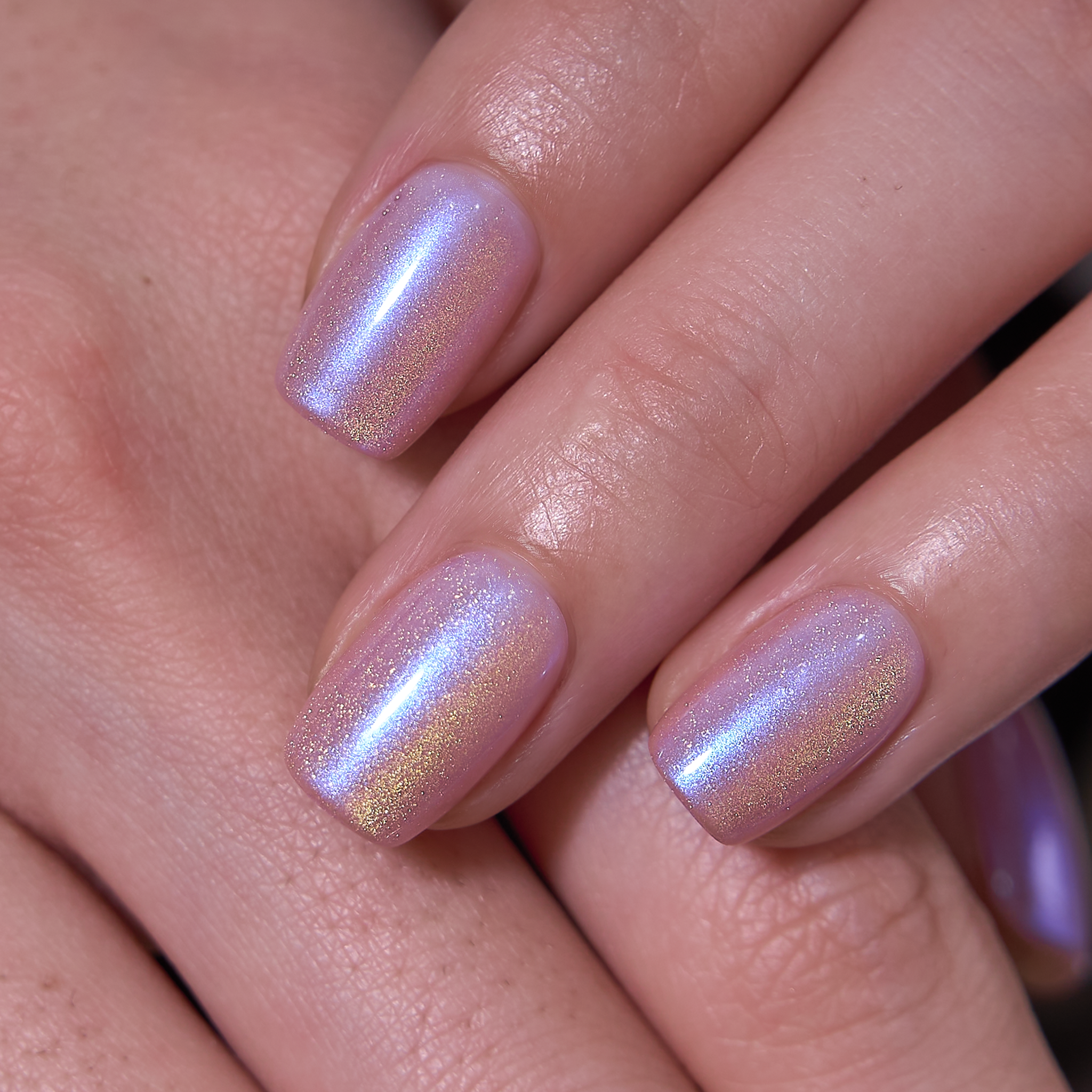 Aurora Blush S Squoval short squoval press-on nails