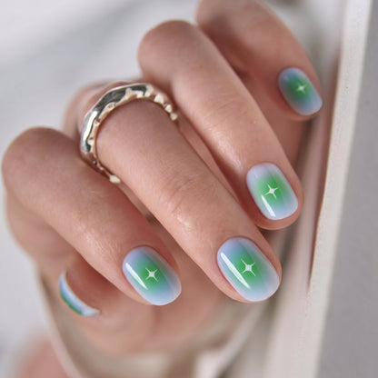 Aurora Pulse RS Squoval squoval press-on nails