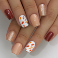 Autumn Whisper short squoval press-on nails
