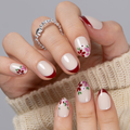 Wine Petal RS Almond almond press-on nails