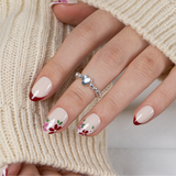 Wine Petal RS Almond almond press-on nails