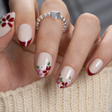 Wine Petal RS Almond almond press-on nails