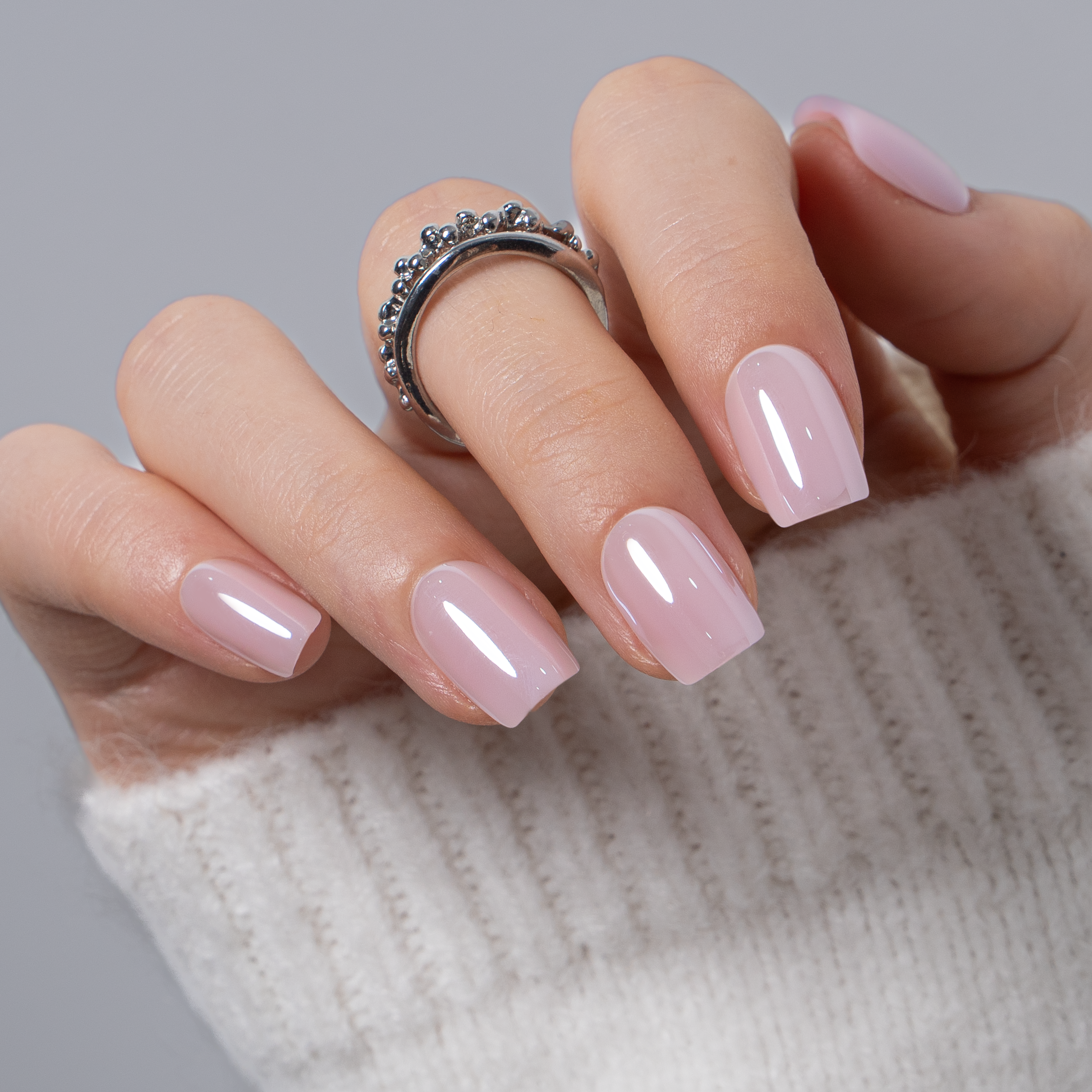 Bare Harmony short squoval nail detail
