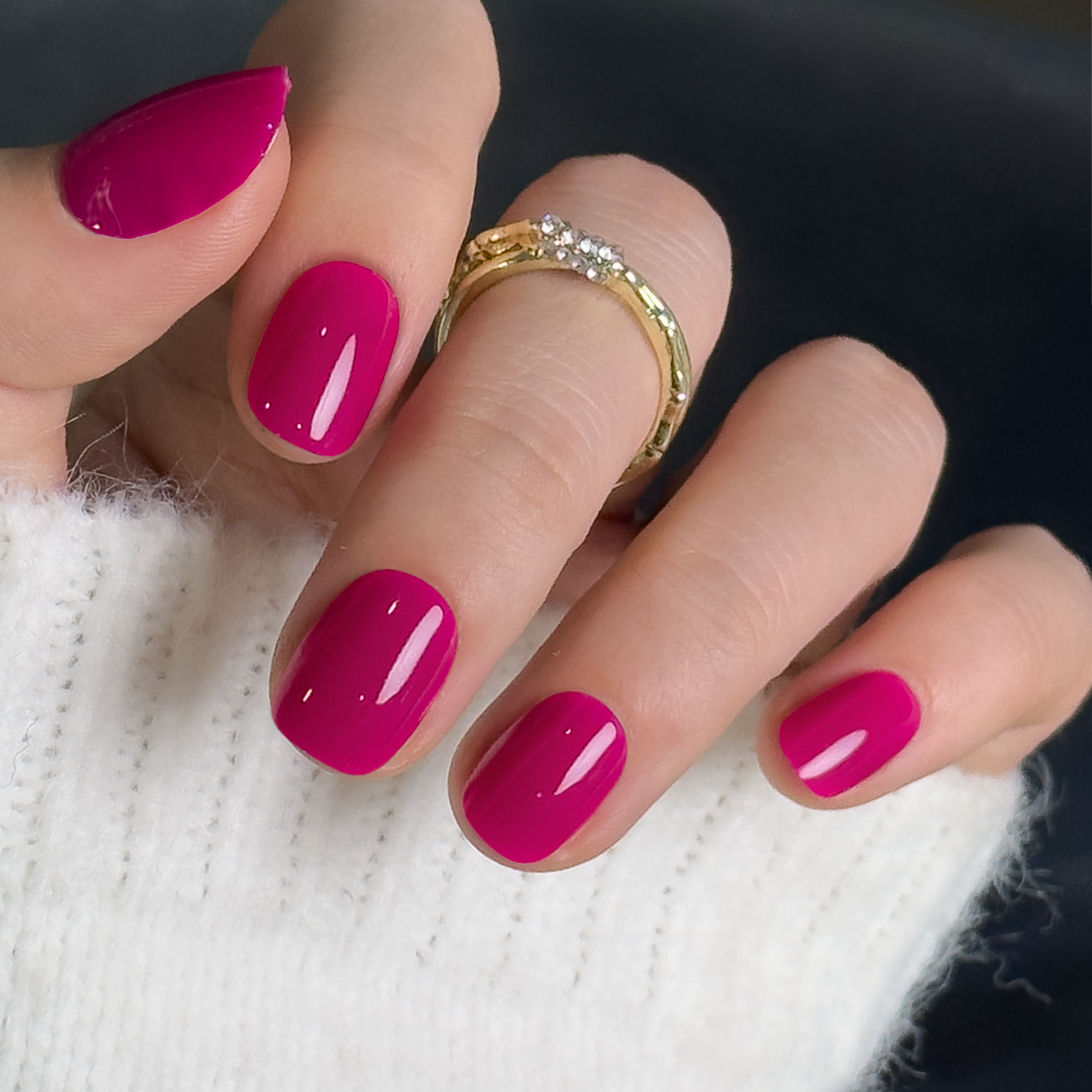 Berry Crush RS Squoval squoval press-on nails