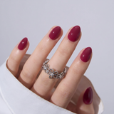 Berry Glaze RS Almond almond press-on nails