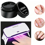 Black Long nail care product by Lirenail - side view
