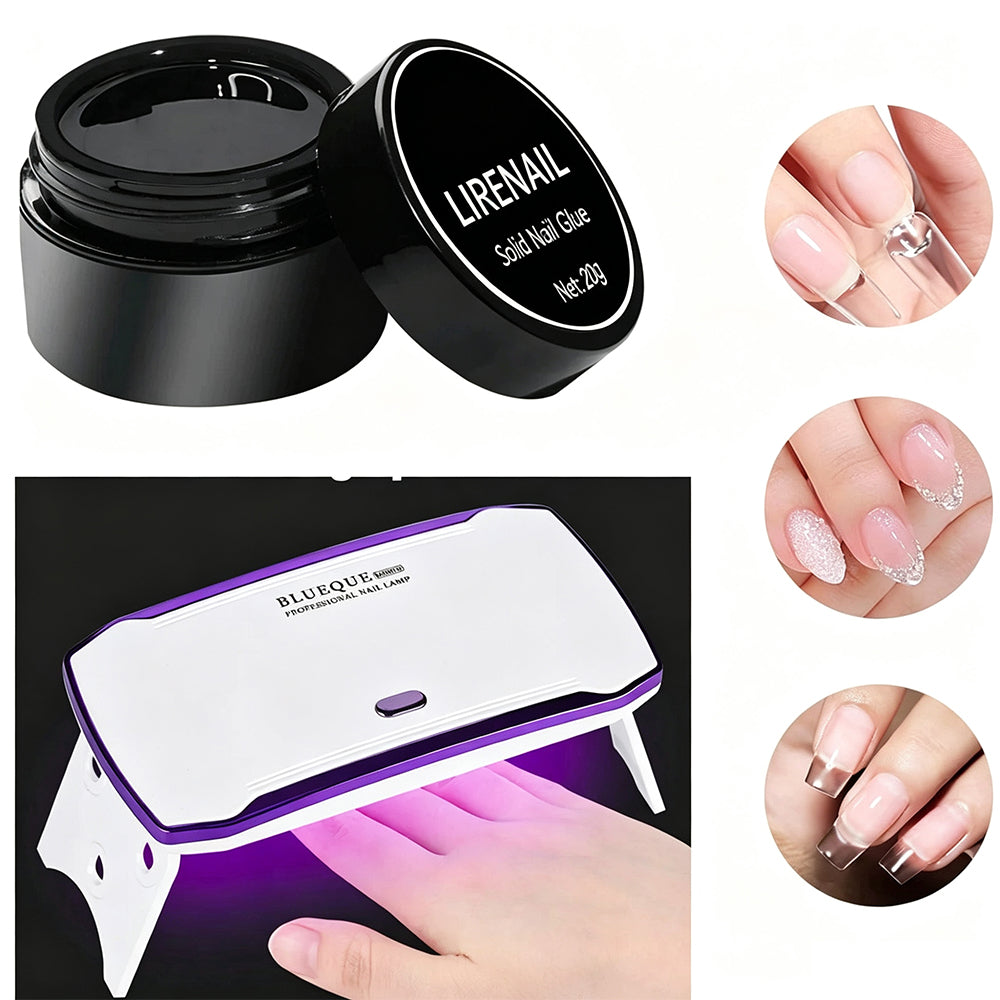 Black Long nail care product by Lirenail - side view