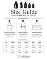 Black Metal Press-On Nails nail detail