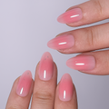 Blossom Veil short almond press-on nails