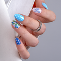 Blue Garden RS Almond almond press-on nails