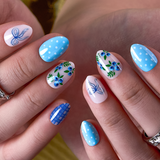 Blue Garden RS Almond almond press-on nails