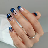 Blue Mirage medium squoval press-on nail set with accessories