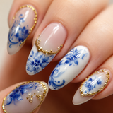 White Oval Short press-on nails by Lirenail - wear effect