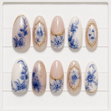 White Oval Short press-on nails by Lirenail - package