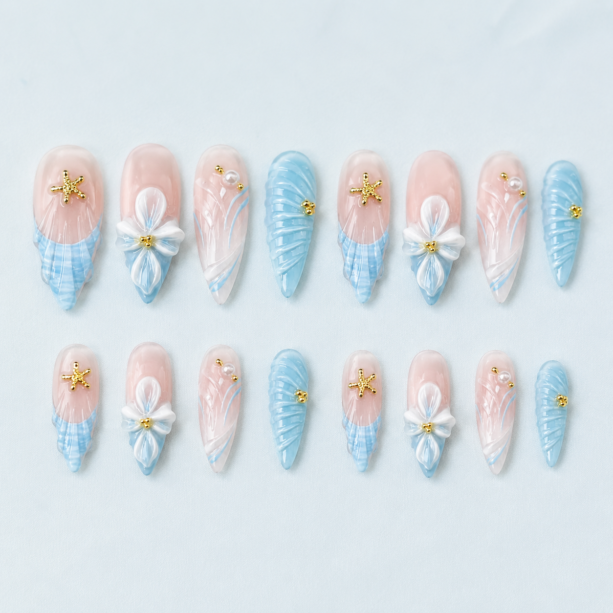 Pink Oval Short press-on nails by Lirenail - package