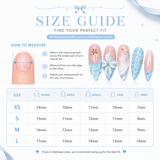 Blue Shell Bow Press-On Nails nail detail