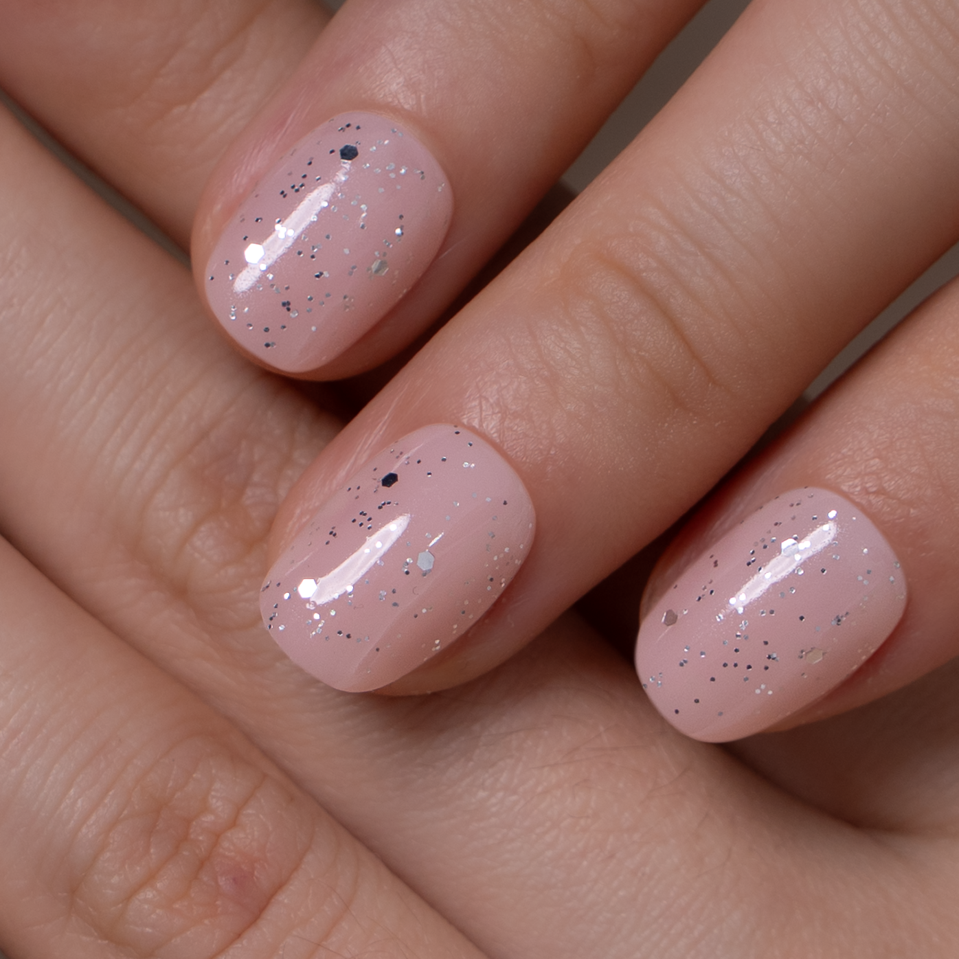 Blush Confetti RS Squoval squoval press-on nails