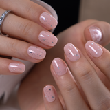 Blush Confetti RS Squoval squoval press-on nails