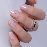 Blush Confetti RS Squoval squoval press-on nails