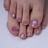 Blush Frost - Squoval Toenails squoval press-on nails
